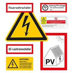 Schaubild von PV- und Stromkennzeichnungen