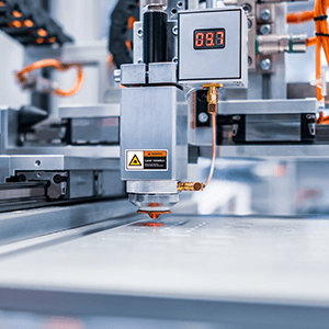 UL Etikett an Lasercutter