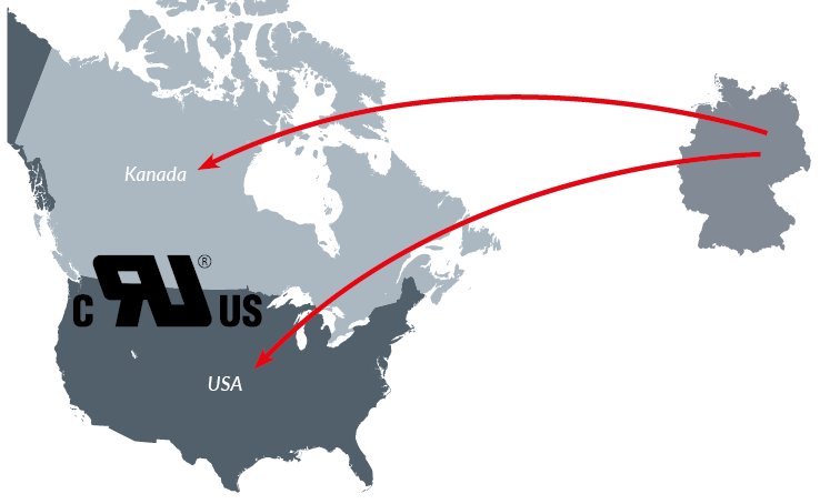 Exportkarte von UL- und CSA-Etiketten