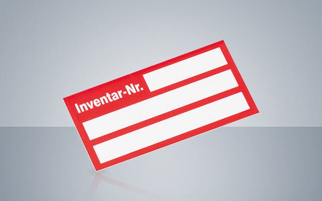 Inventaretiketten blanko zum Selbstbeschriften Inventaretiketten blanko zum Selbstbeschriften