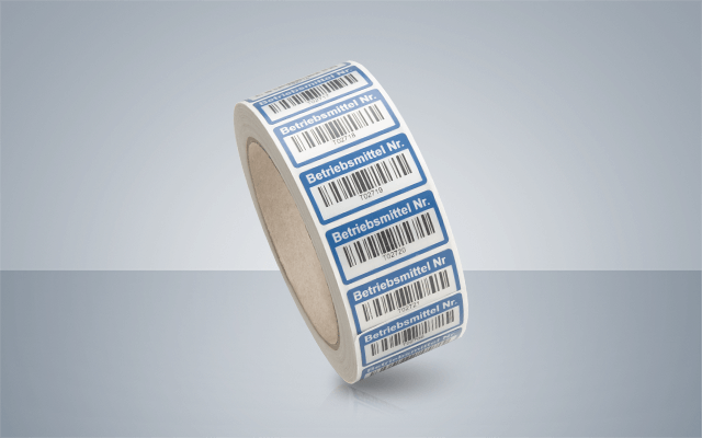Inventaretiketten auf Rolle Inventaretiketten auf Rolle