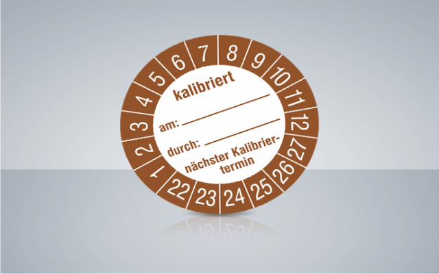 Kalibrieraufkleber individuell Kalibrieraufkleber individuell