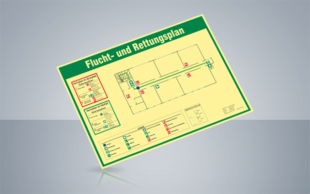 Fluchtplan Rettungsplan langnachleuchtend SECUglow®