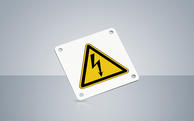 Warnschild Eloxalunterdruck Warnschild Eloxalunterdruck