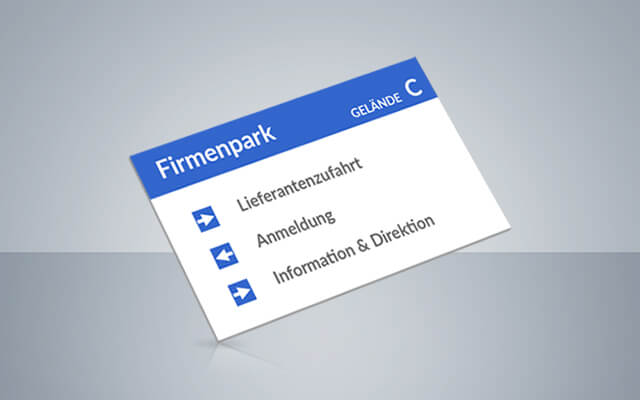 Weiß lackiertes Aluminiumschild zur Parkplatz- und Betriebsgeländekennzeichnung für den witterungsbeständigen Außeneinsatz