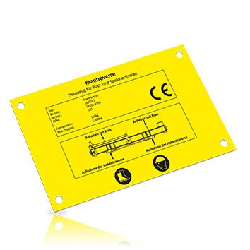 Maschinenschild/Kombischild INOXTREME mit technischen Daten