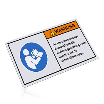 Maschinenschild Inoxtreme - Handbuch lesen