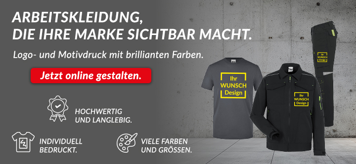 Arbeitskleidung individuell gestalten Bannerbild