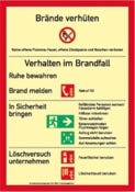 Sicherheitsaushang Brände verhüten (ohne Handfeuermelder)