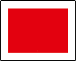Bahnsignal SH 2 - Haltetafel, rot, weißer Rand