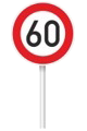 Verkehrszeichen: Höchstgeschwindigkeit 60km/h