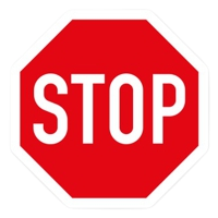 Vorschriftzeichen - Halt. Vorfahrt gewähren. Stoppschild