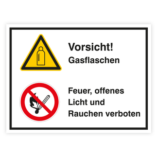 Kombischild, Vorsicht! Gasflaschen