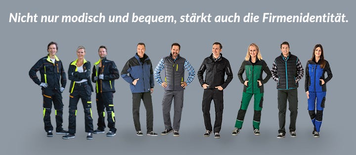 Arbeitskleidung - Präsentation der verschiedenen Arbeitskleidungsangebote