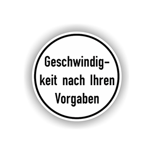 Geschwindigkeitsschilder nach § 58 StVZO