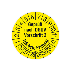 Prüfplaketten DGUV