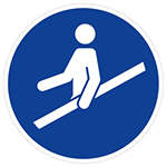 Gebotsschild - Handlauf benutzen
