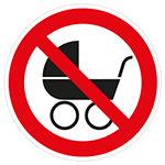 Verbotsschild - Kinderwagen verboten