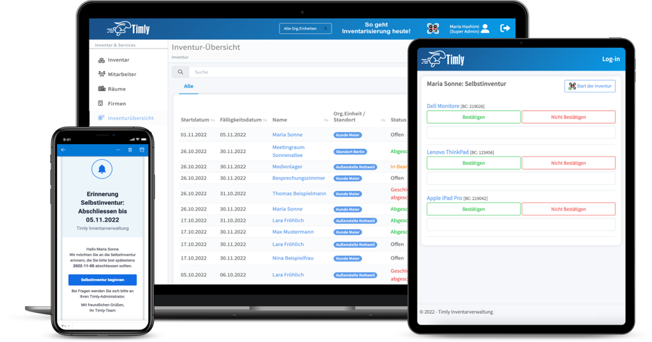 Flexibler Einsatz der Inventur-Software - Desktop, Tablet oder Smartphone