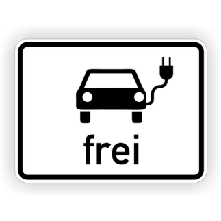 Zusatzzeichen, Elektrisch betriebene Fahrzeuge frei