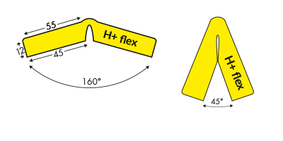 Skizze Eckschutz H Flex 160° und 45°