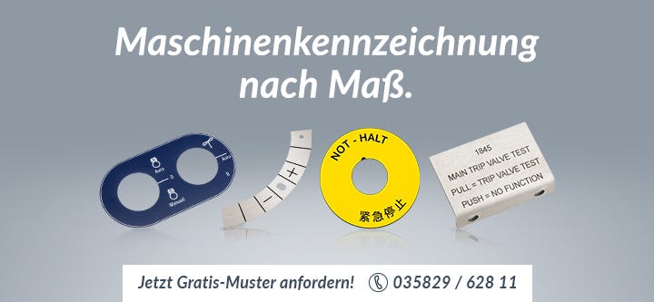 Maschinenkennzeichnung nach Wunsch - Fragen Sie Ihr Projekt an