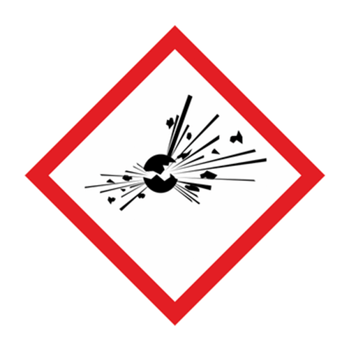 Symbolband für Rohre zum Hinweis auf Explosive Stoffe