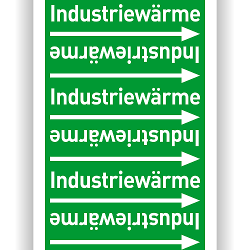 Rohrleitungsband  Industriewärme nach DIN 2403 für Ø < 50 mm, Wasser Gruppe 1