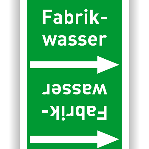 Rohrleitungsband Fabrikwasser nach DIN 2403 für Ø > 50 mm, Wasser Gruppe 1