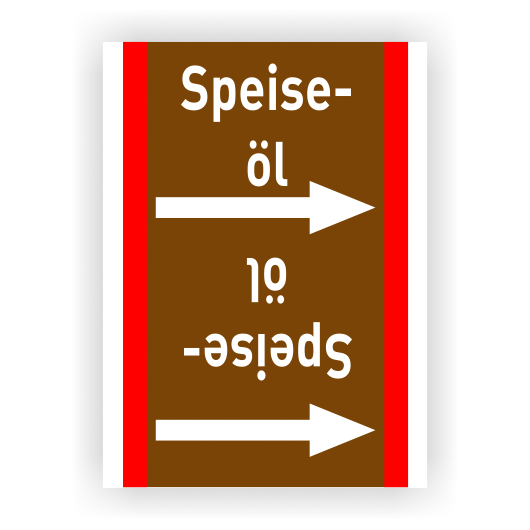 Rohrleitungsband Speiseöl nach DIN 2403 für Ø > 50 mm Brennbare Flüssigkeiten Gruppe 8