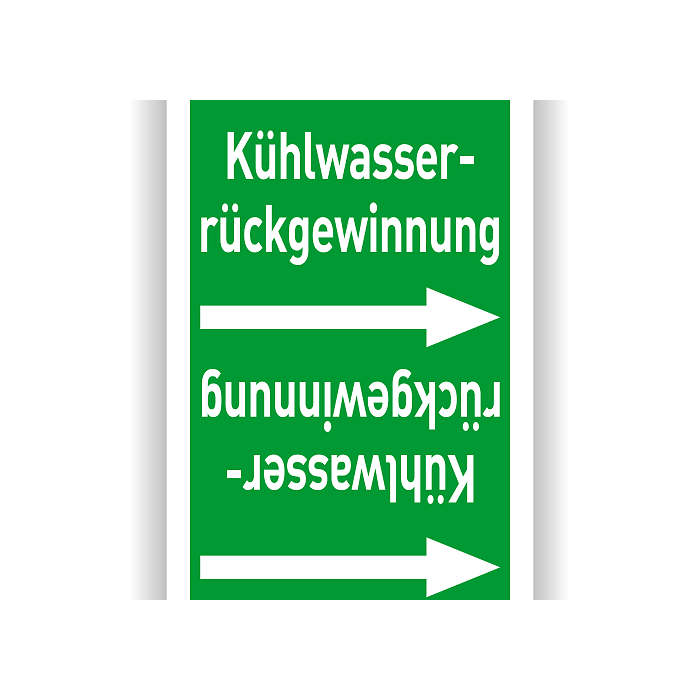 Rohrleitungsband Kühlwasserrückgewinnung nach DIN 2403, in verschiedenen Ausführungen