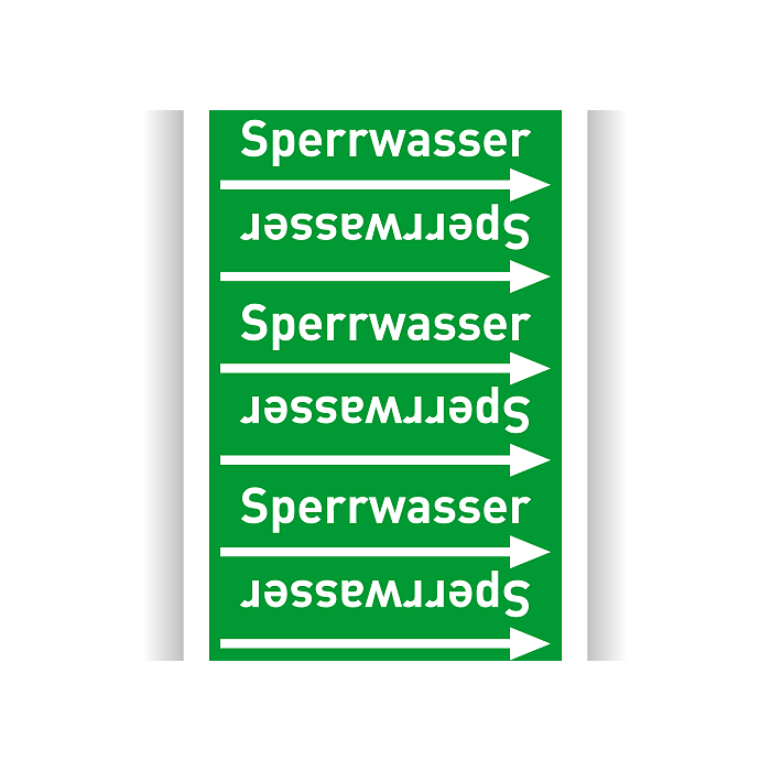 Rohrleitungsband Sperrwasser nach DIN 2403, in verschiedenen Ausführungen