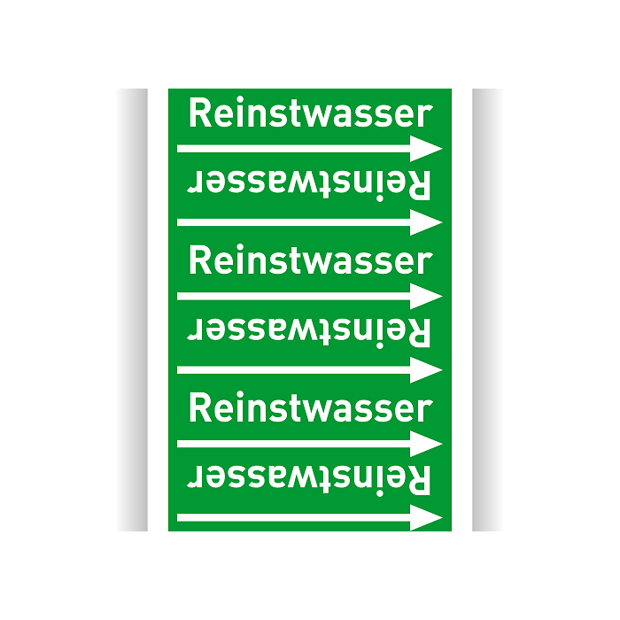 Rohrleitungsband Reinstwasser nach DIN 2403, in verschiedenen Ausführungen