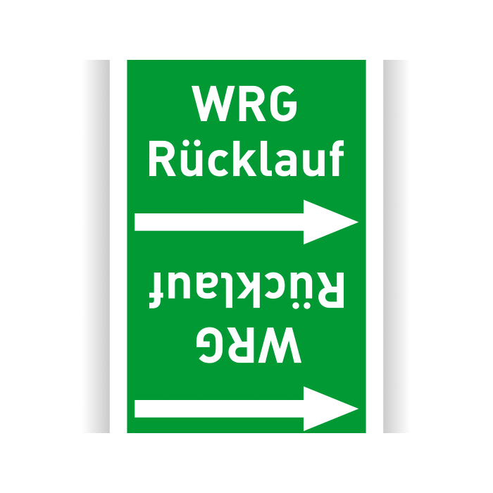 Rohrleitungsband WRG Rücklauf nach DIN 2403, in verschiedenen Ausführungen