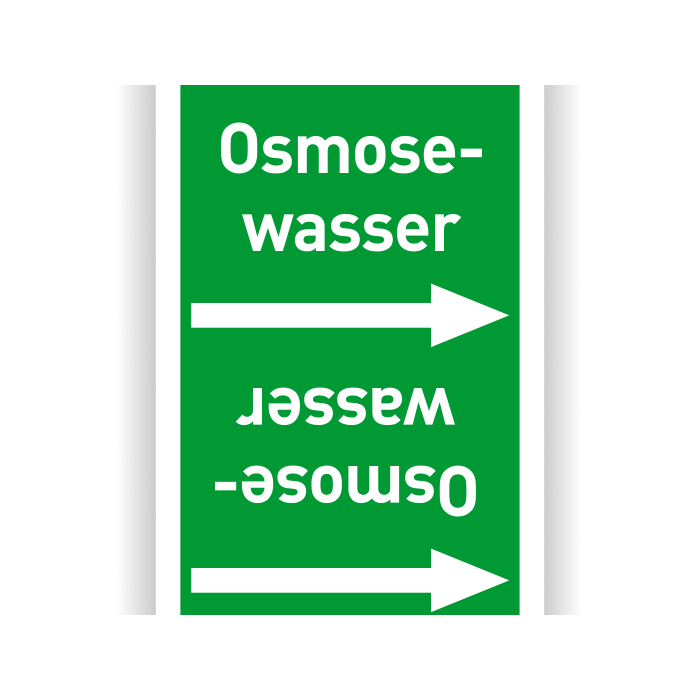 Rohrleitungsband Osmosewasser nach DIN 2403, in verschiedenen Ausführungen