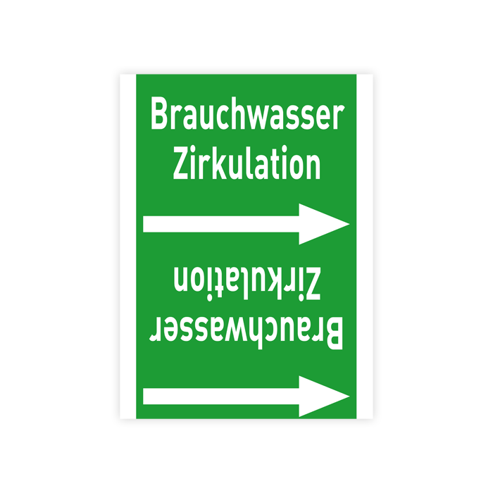 Rohrleitungsband Brauchwasser Zirkulation nach DIN 2403, in verschiedenen Ausführungen