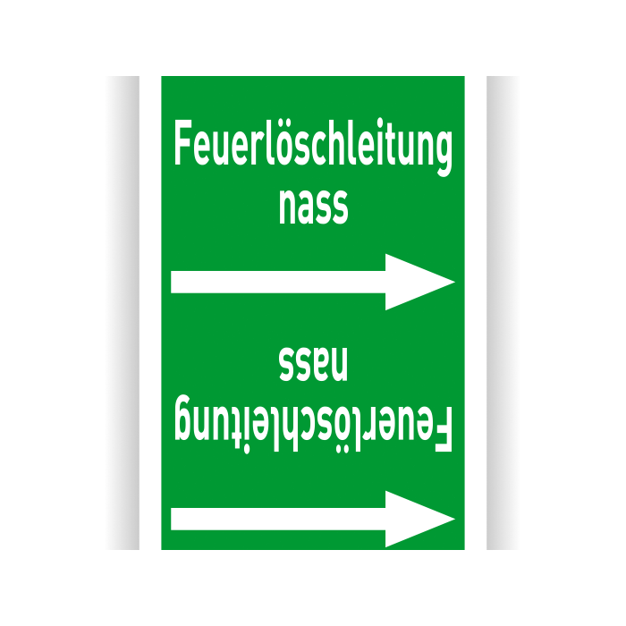 Rohrleitungsband Feuerlöschleitung nass nach DIN 2403, in verschiedenen Ausführungen
