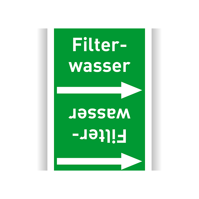 Rohrleitungsband Filterwasser nach DIN 2403, in verschiedenen Ausführungen