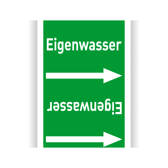 Rohrleitungsband Eigenwasser nach DIN 2403, in verschiedenen Ausführungen