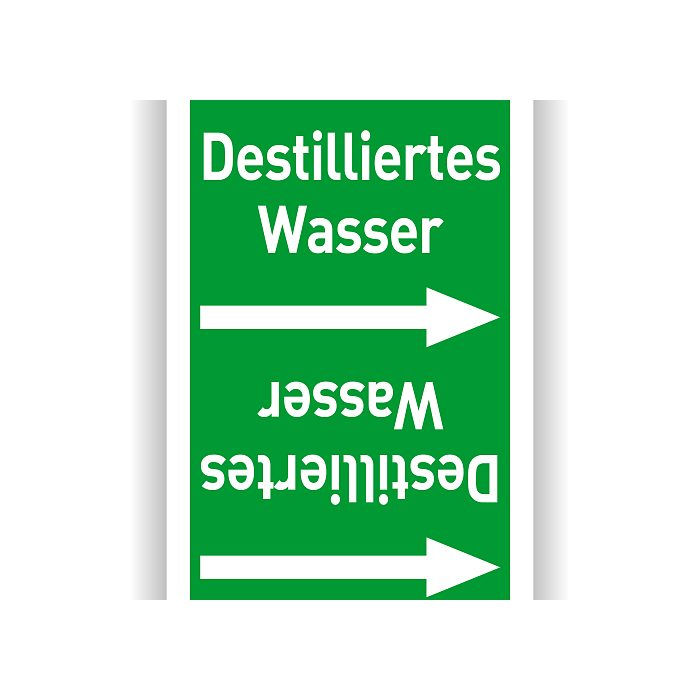 Rohrleitungsband Dest. Wasser nach DIN 2403 > 50 mm Ø oder < 50 mm Ø