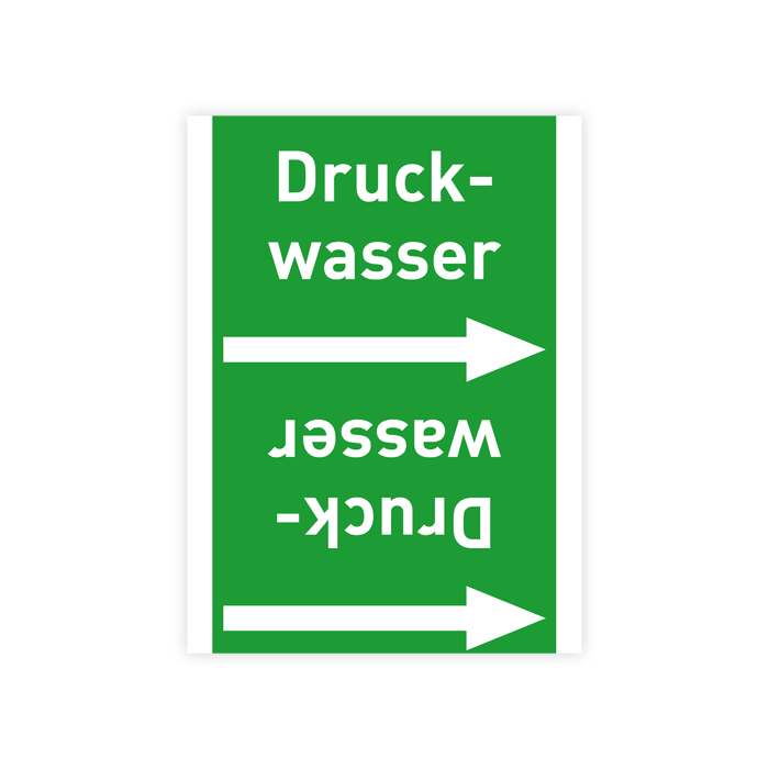 Rohrleitungsband Druckwasser nach DIN 2403 in verschiedenen Ausführungen