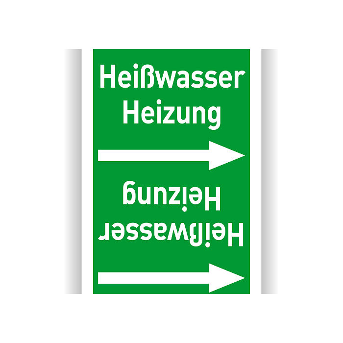 Rohrleitungsband Heißw. Heizung nach DIN 2403 in verschiedenen Ausführungen