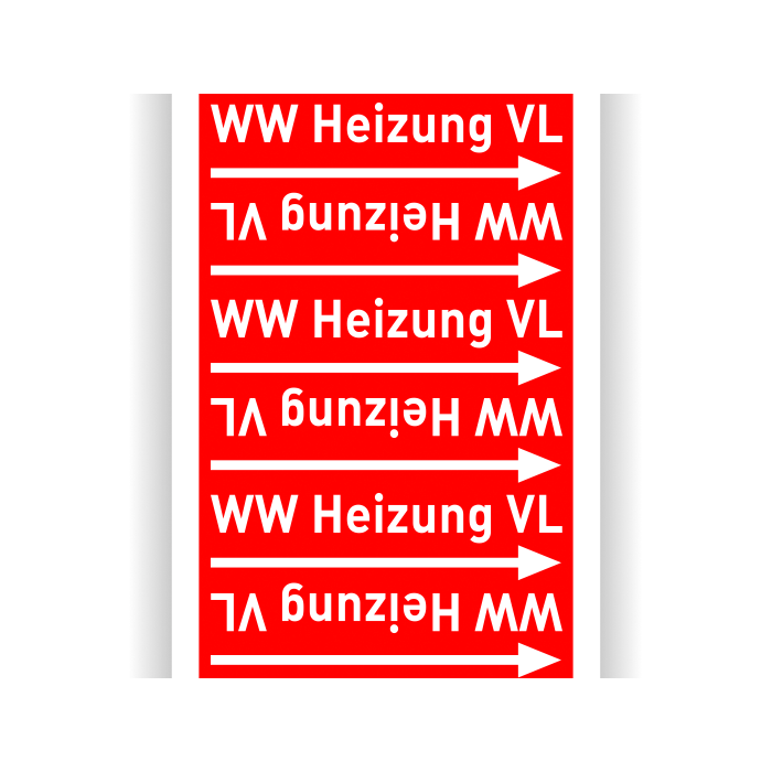 Rohrleitungsband für Heizungsanlagen WW Heizung VL, praxisbewährt, in verschiedenen Ausführungen