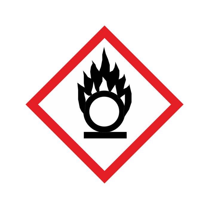 Symbolband gem. CLP/GHS, für Rohre, Entzündend wirkende Stoffe