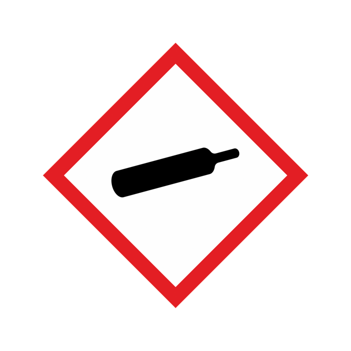 Symbolband gem. CLP/GHS, für Rohre, Unter Druck stehende Gase
