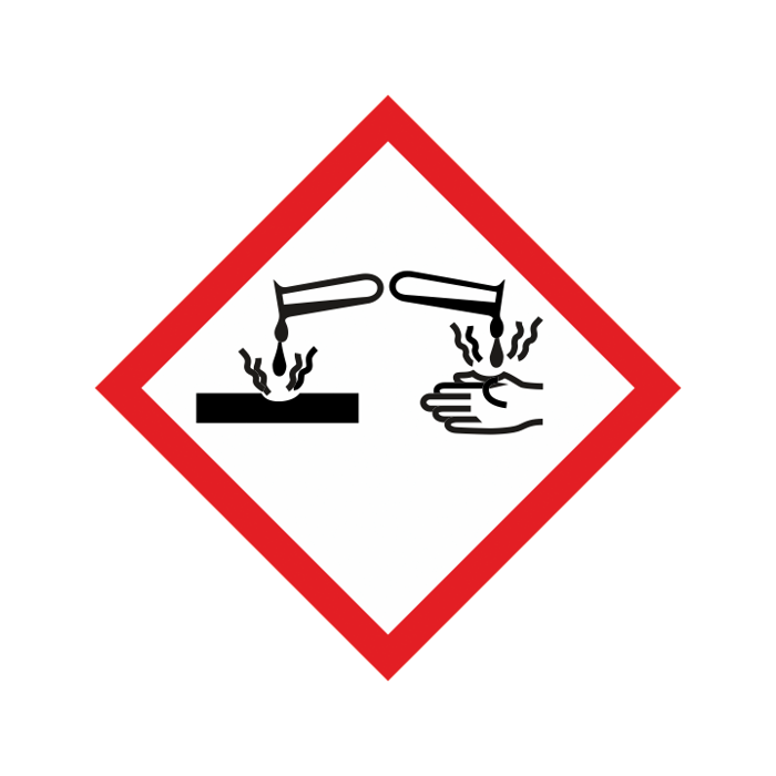 Symbolband gem. CLP/GHS, für Rohre, Hautätzend