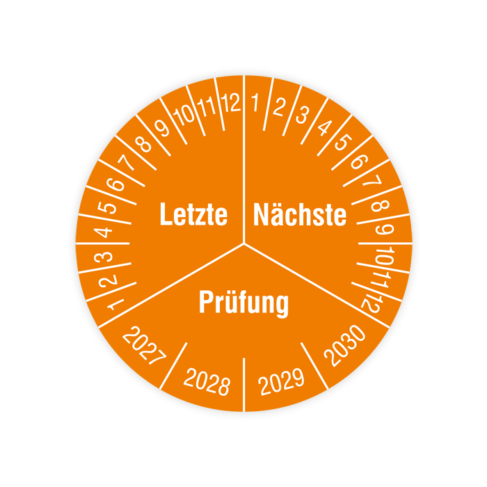 Prüfplakette, Letzte / Nächste Prüfung, 2027, verschiedene Ausführungen