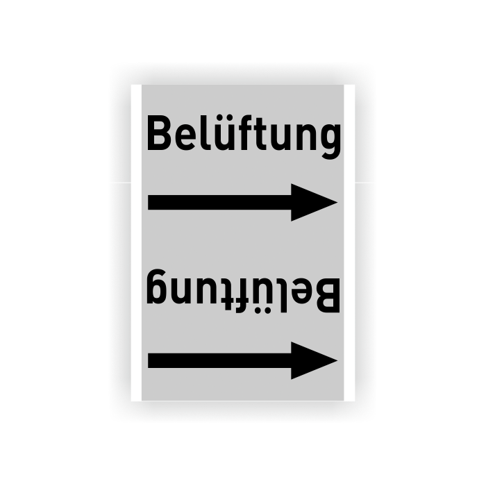 Rohrleitungsband Belüftung nach DIN 2403, in verschiedenen Ausführungen