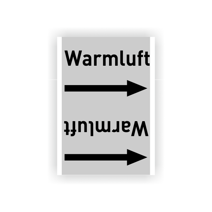 Rohrleitungsband Warmluft nach DIN 2403, in verschiedenen Ausführungen