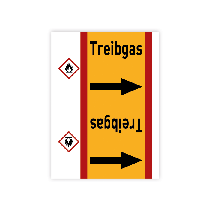 Rohrleitungsband Treibgas nach DIN 2403, in verschiedenen Ausführungen